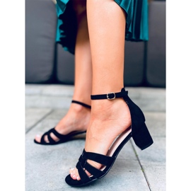 Sandalias de tacón negras Avium negro 2