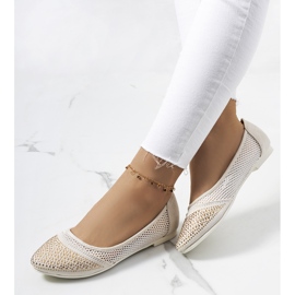 Bailarinas beige con circonita Holst crudo 1