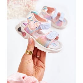 PJ2 Sandalias Infantiles Clásicas Con Velcro Multicolor Darrin rosado 6