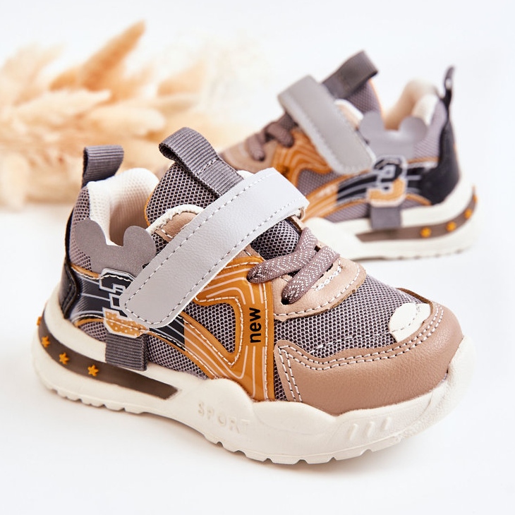 PJ2 Deportivas Infantiles de Tela Gris-Marrón Nathine 2