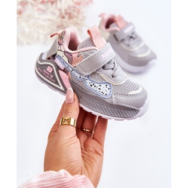 PJ2 Deportivas Ligeras Infantiles Snoopy Gris rosado 5