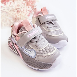 PJ2 Deportivas Ligeras Infantiles Snoopy Gris rosado 3