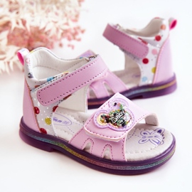 PJ2 Sandalias Infantiles Piel Dotty Violeta 3