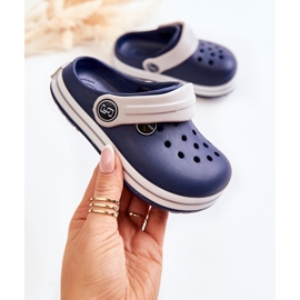 Pantuflas Infantiles Cómodas Crooks Azul Marino Colly 1