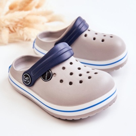 Pantuflas Infantiles Cómodas Kroks Grey Colly gris 1