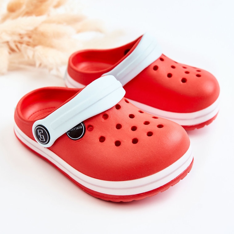Cómodas Pantuflas Infantiles Crocs Red Colly rojo 2 Cómodas Pantuflas Infantiles Crocs Red Colly rojo 2