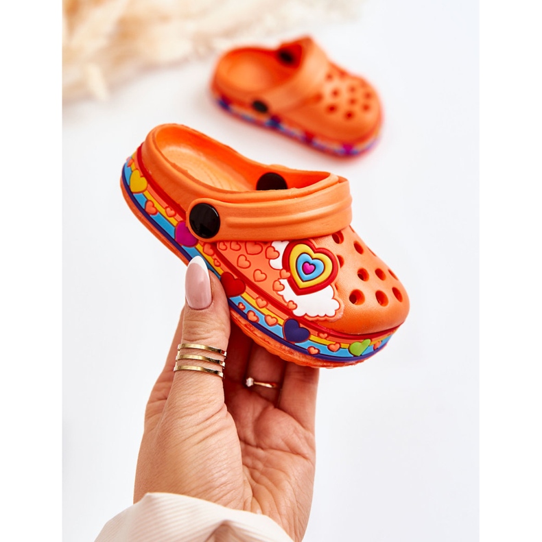 Pantuflas Infantiles Espuma Crocs Naranja Charie 1 Pantuflas Infantiles Espuma Crocs Naranja Charie 1