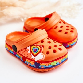 Pantuflas Infantiles Espuma Crocs Naranja Charie 2 Pantuflas Infantiles Espuma Crocs Naranja Charie 2