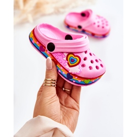 Pantuflas Infantiles Espuma Crocs Rosa Charie rosado 1