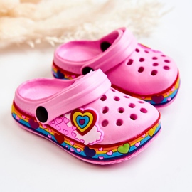 Pantuflas Infantiles Espuma Crocs Rosa Charie 2