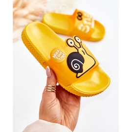 Pantuflas Infantiles Caracol Amarillo Ligero 1