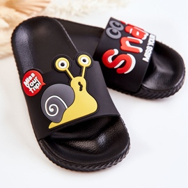 Pantuflas Infantiles Caracol Negras Ligeras negro 2