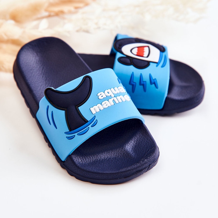 Pantuflas de Niño Ligeras Sharky Azul y Marino azul marino 2