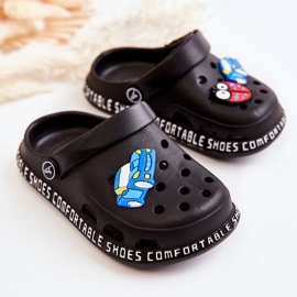 Pantuflas Infantiles Ligeras Kroks Con Adorno Bertis Negro 2 Pantuflas Infantiles Ligeras Kroks Con Adorno Bertis Negro 2