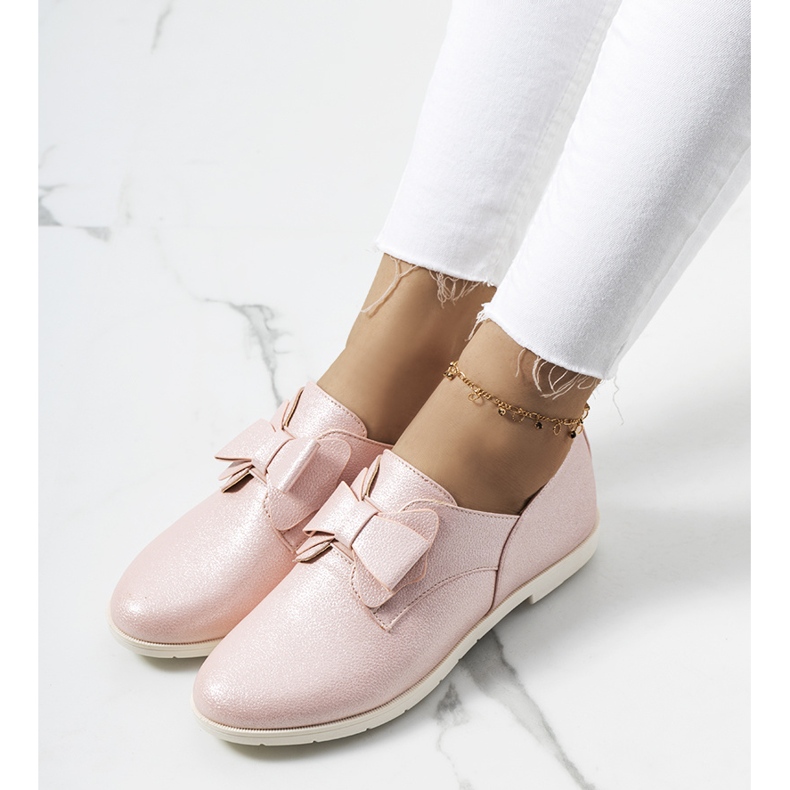 Zapatos brogue rosas con lazo Korner 1
