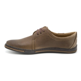 Polbut Zapatos de hombre de piel 343 marrón 1
