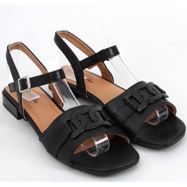 Sandalias tacón bajo Iona Negro 4