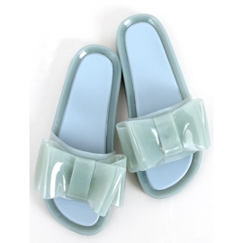 Zapatillas casa mujer Vinca Verde silicona azul 3
