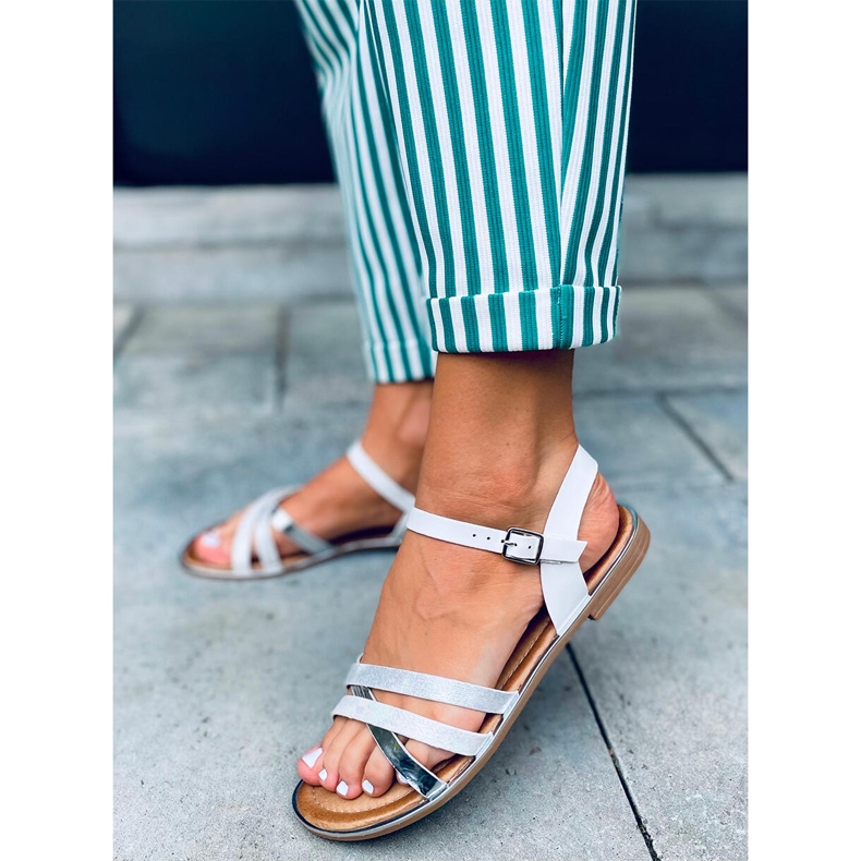 Sandalias mujer Celia White blanco 1