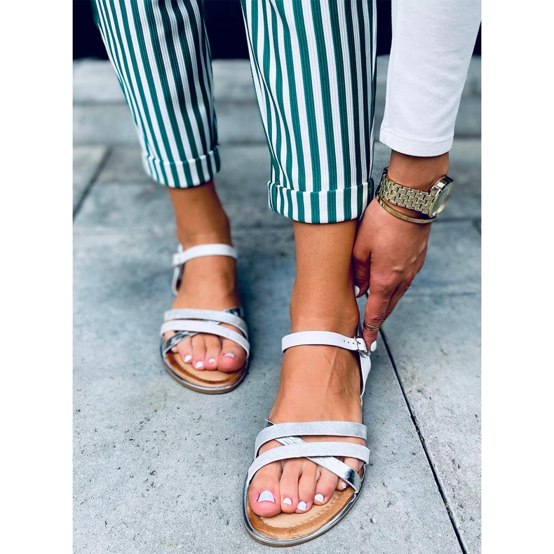 Sandalias mujer Celia White blanco 2