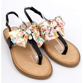 Chanclas con lazo Odette Negro 1