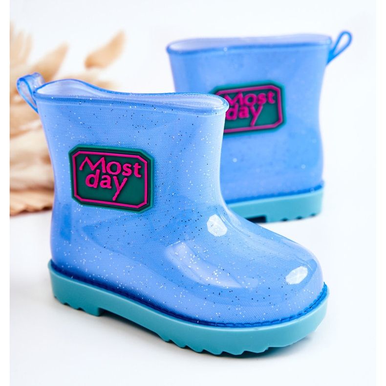 Botas de Lluvia Infantil Azul Brocado 2 Botas de Lluvia Infantil Azul Brocado 2
