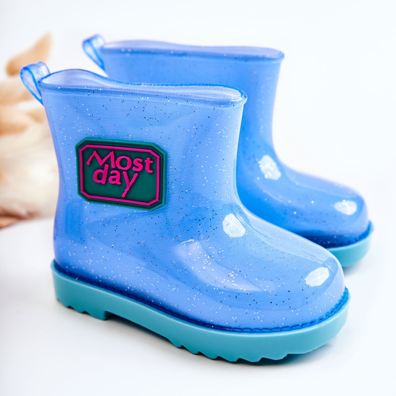 Botas de Lluvia Infantil Azul Brocado 1 Botas de Lluvia Infantil Azul Brocado 1