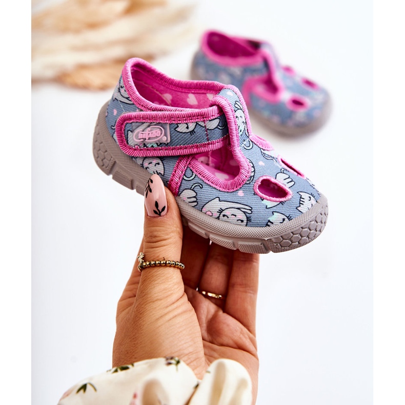 BEFADO S.A. Zapatos Pantuflas Befado Gatos 533P014 Azul-Rosa rosado 1