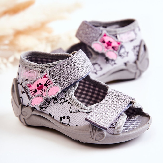 BEFADO S.A. Sandalias Chanclas Befado Velcro Gatos 242P102 Gris 2