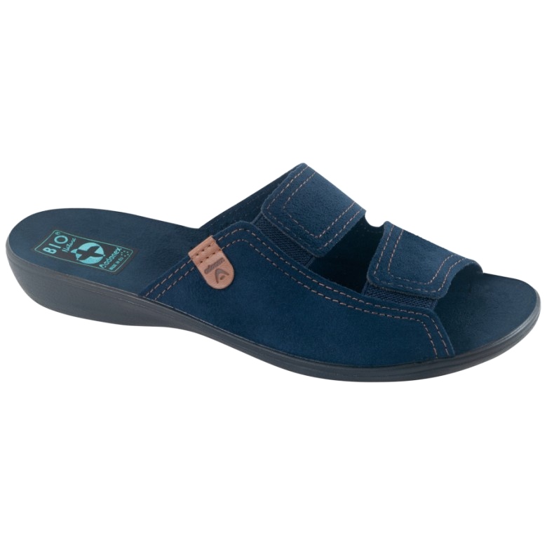 Adanex Zapatillas casa mujer BIO Nature 26027 Azul marino 1