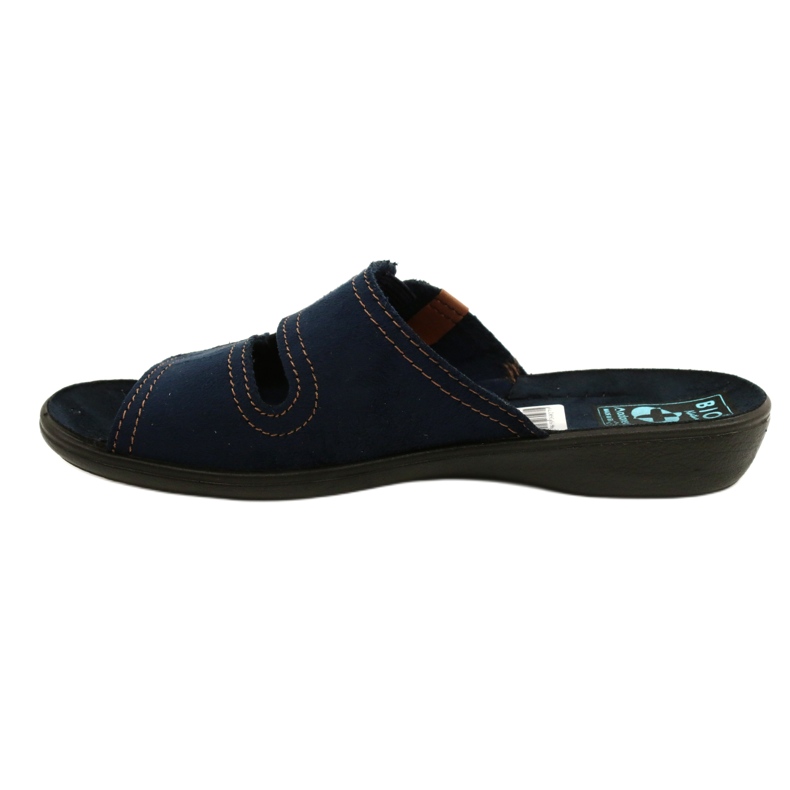 Adanex Zapatillas casa mujer BIO Nature 26027 Azul marino 2