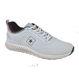 NEWS Zapatos deportivos para hombres 22mn37-4920 gris cómodo inserto 1