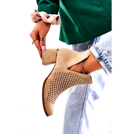Botas Ante Calado Lewski Shoes 3165 Beige 2