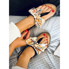 Chanclas con lazo Odette Negro 5