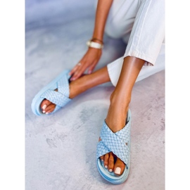 Pantuflas de mujer Norma Azul 4