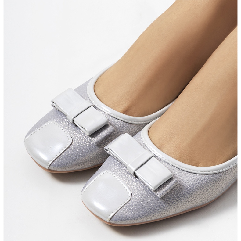 Bailarinas brillantes grises Rikke 1