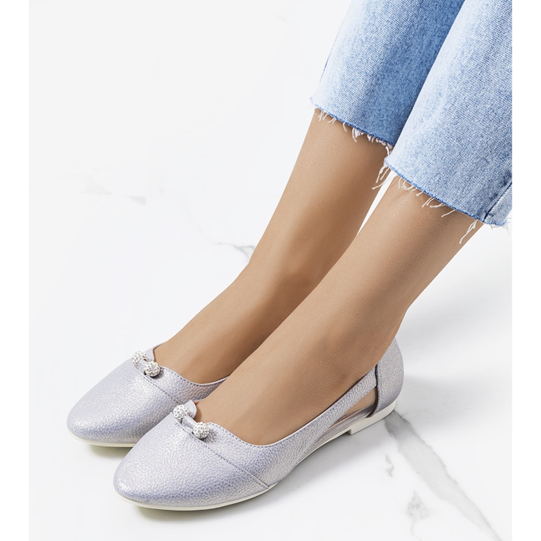 Bailarinas plata semitransparente raglan 1