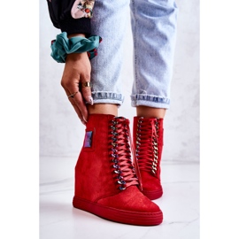 Sneakers Mujer Lu Boo Con Cadenas Ante Multi-Rojo Monica 1 Sneakers Mujer Lu Boo Con Cadenas Ante Multi-Rojo Monica 1