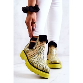 Maciejka 05324-07 Botas de cuero sin cordones Amarillo beige verde 1 Maciejka 05324-07 Botas de cuero sin cordones Amarillo beige verde 1
