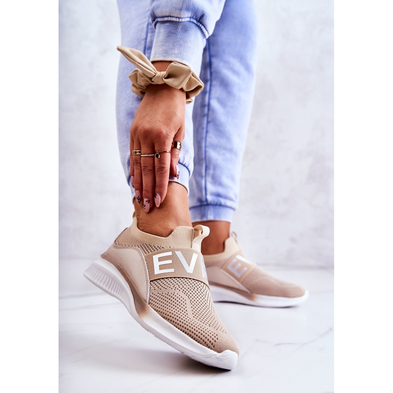 Vinceza Zapatillas Deportivas Mujer Sin Cordones Beige Lorane 1
