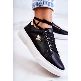 Vinceza Deportivas De Piel Con Adorno Calerie Negro dorado 5