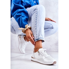 Vinceza Deportivas Mujer Piel Deportivas Deportivas Blanco Horessa dorado 6