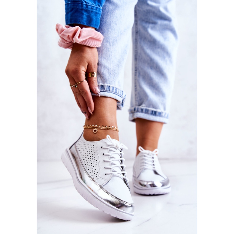 Vinceza Zapatos calados de mujer con plataforma blanco Deloren 1