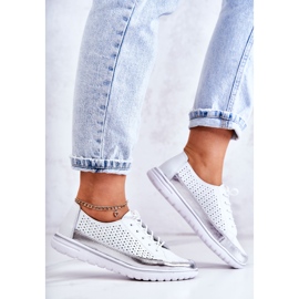 Vinceza Zapatos calados de mujer con plataforma blanco Deloren 6