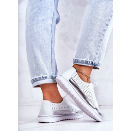 Vinceza Zapatos calados de mujer con plataforma blanco Deloren 5