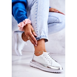 Vinceza Zapatos calados de mujer con plataforma blanco Deloren 7