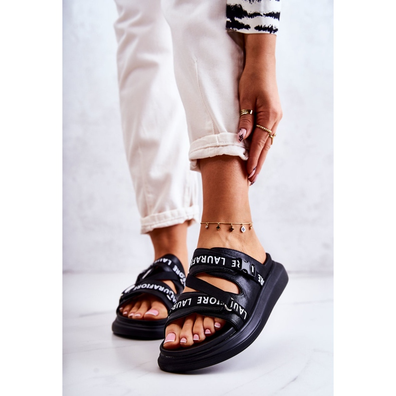 Babuchas Mujer Piel Moda La.Fi Negro Menifis blanco 1 Babuchas Mujer Piel Moda La.Fi Negro Menifis blanco 1