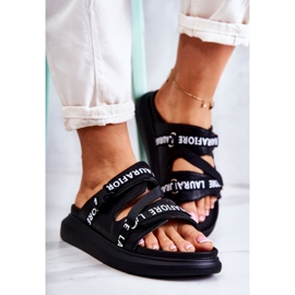Babuchas Mujer Piel Moda La.Fi Negro Menifis blanco 4