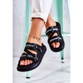 Babuchas Mujer Piel Moda La.Fi Negro Menifis blanco 3