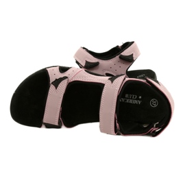 American Club HL53 / 22 Sandalias con inserto de cuero Lt.Purple púrpura rosa 4